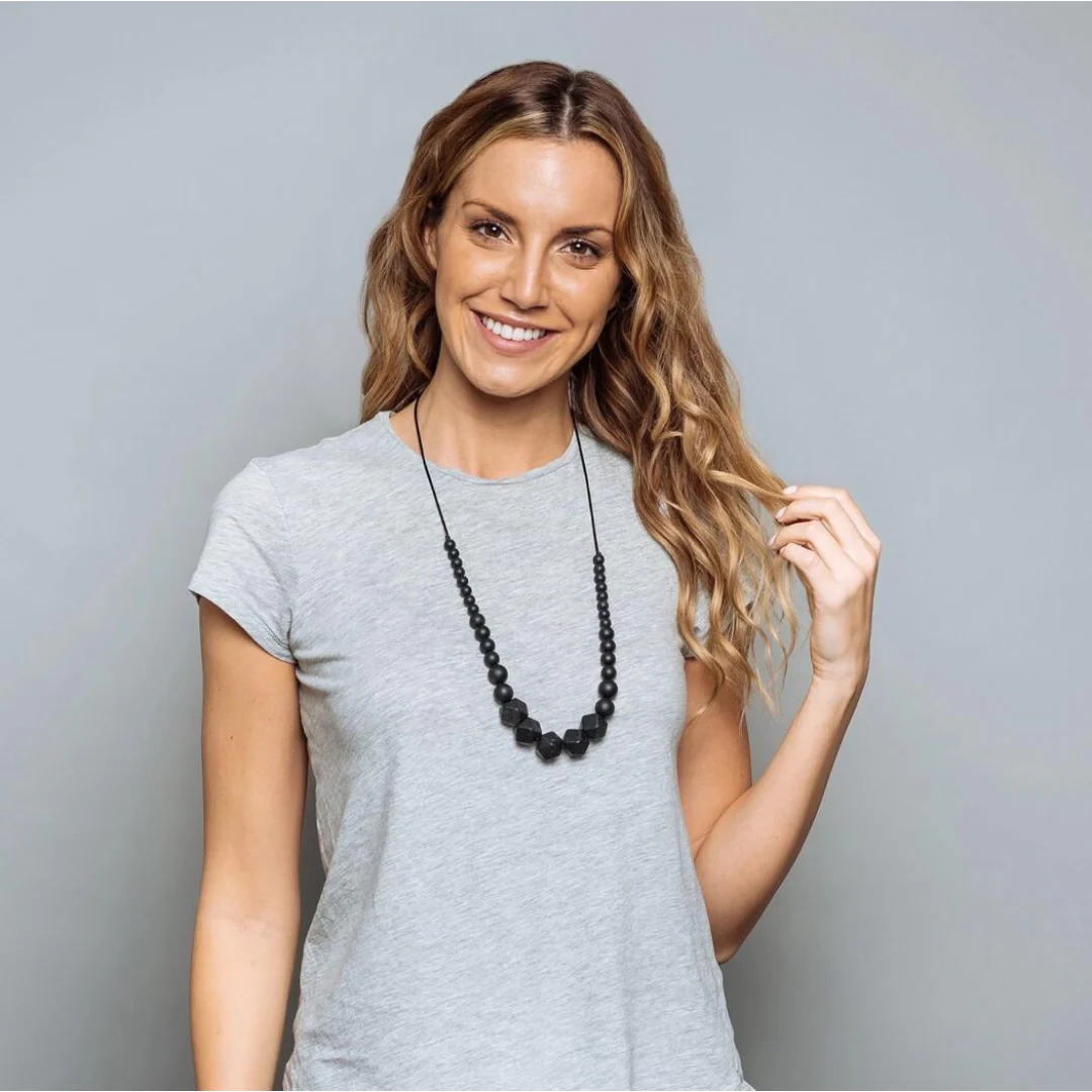 Madison Teething Necklace - Black by Goobie Baby - Image 5