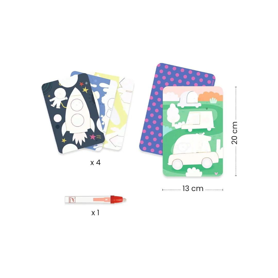 Magic Coloring Kit - On the Road by Djeco - Image 4