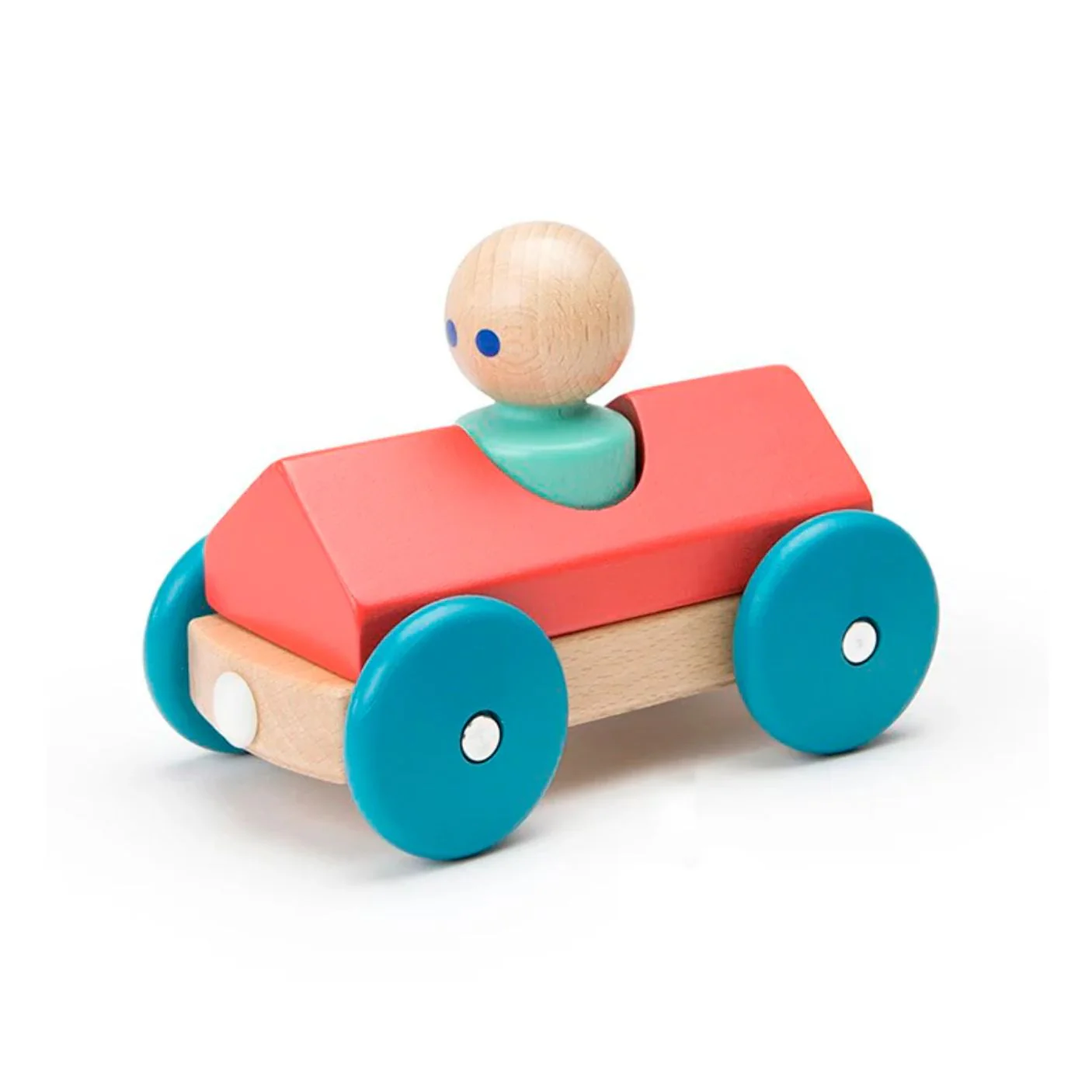 Magnetic Racer Wooden Toy - Poppy by Tegu