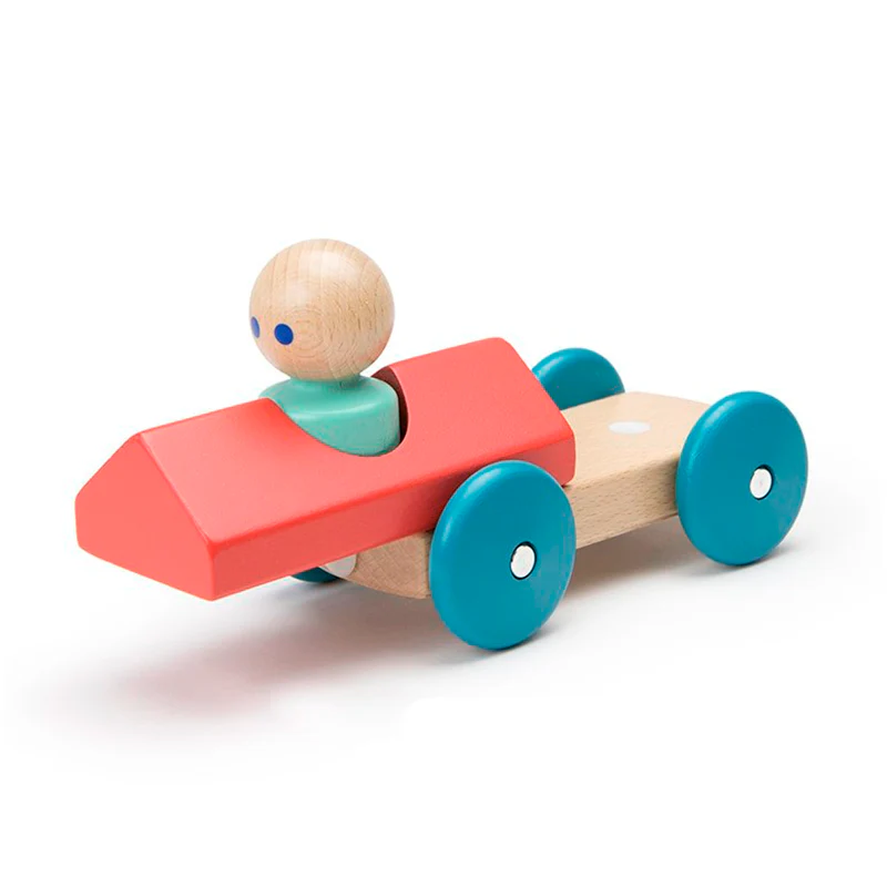 Magnetic Racer Wooden Toy - Poppy by Tegu - Image 2