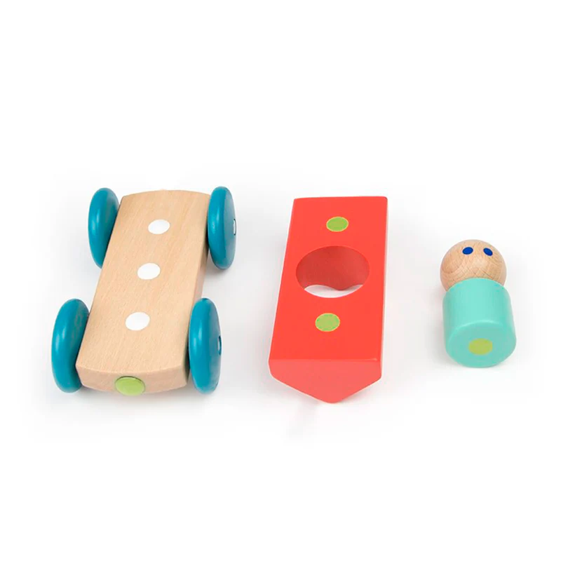 Magnetic Racer Wooden Toy - Poppy by Tegu - Image 3