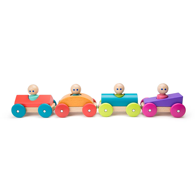 Magnetic Racer Wooden Toy - Teal by Tegu - Image 4