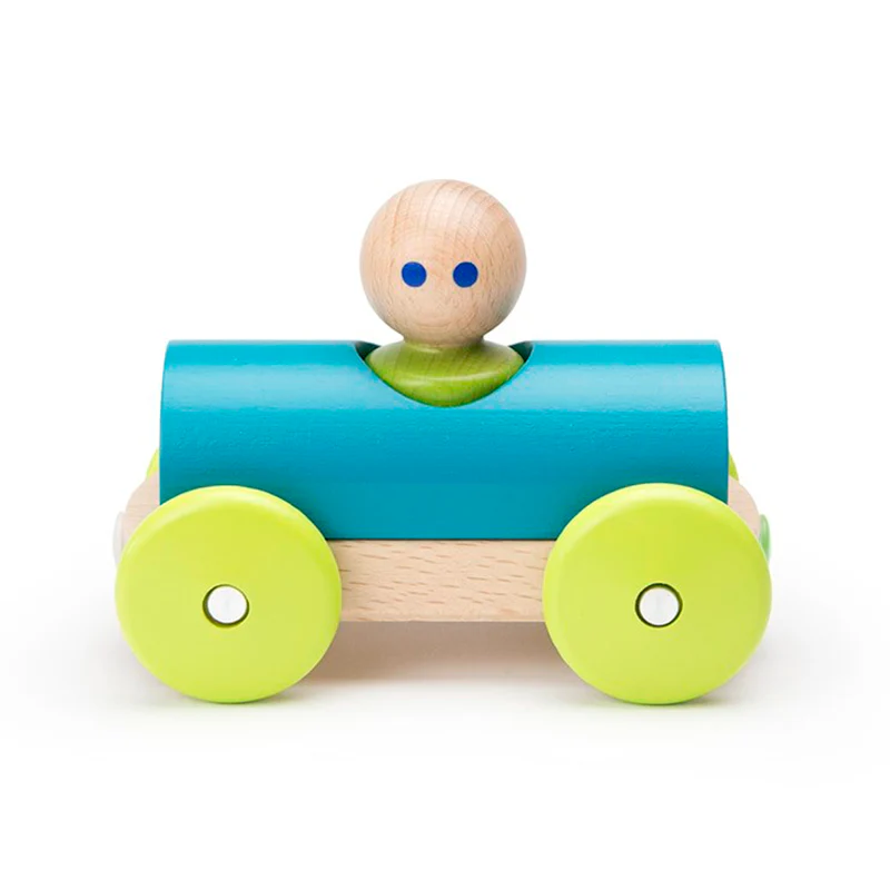 Magnetic Racer Wooden Toy - Teal by Tegu - Image 3