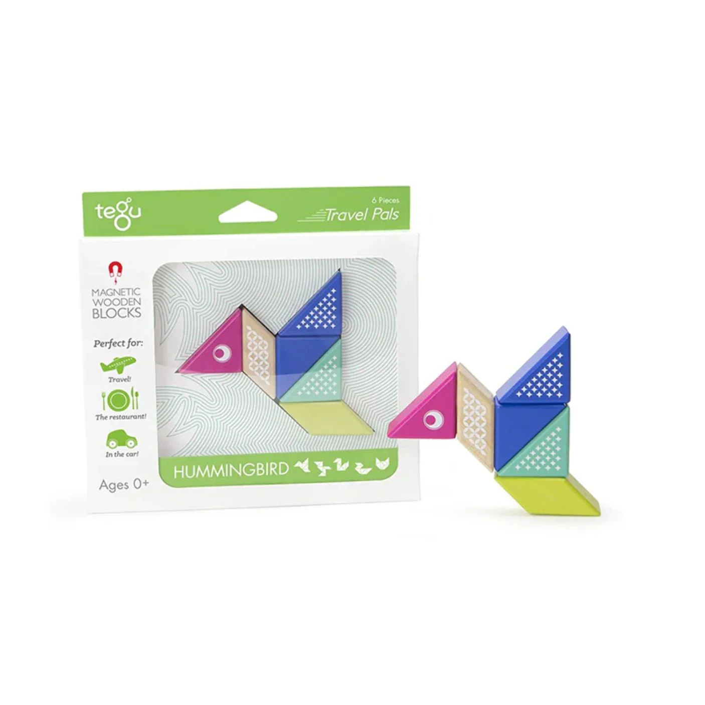 Magnetic Block Set - Hummingbird Travel Pal by Tegu