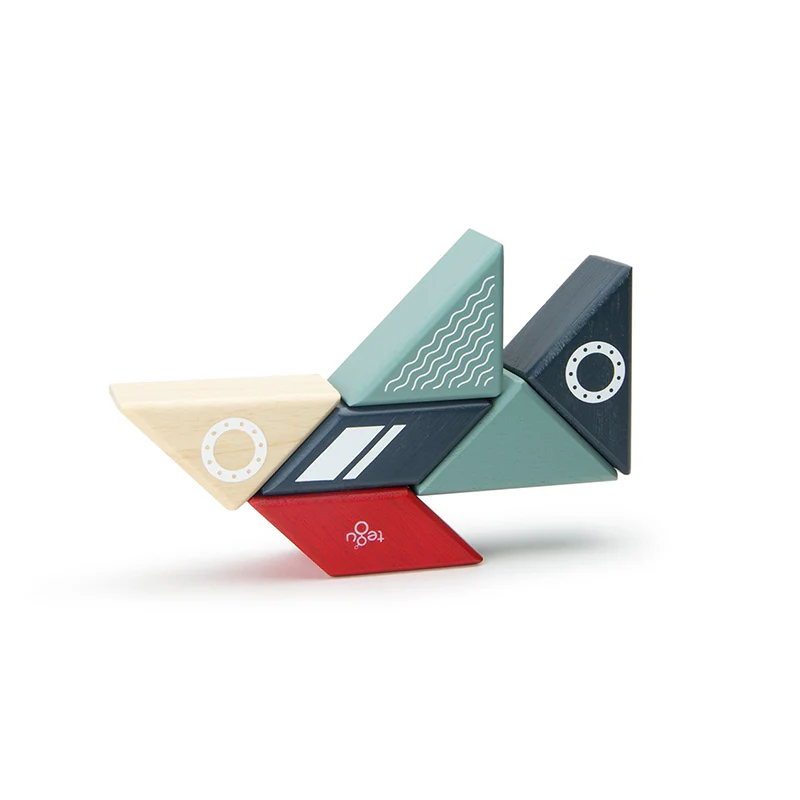 Magnetic Block Set - Tugboat Travel Pal by Tegu - Image 4