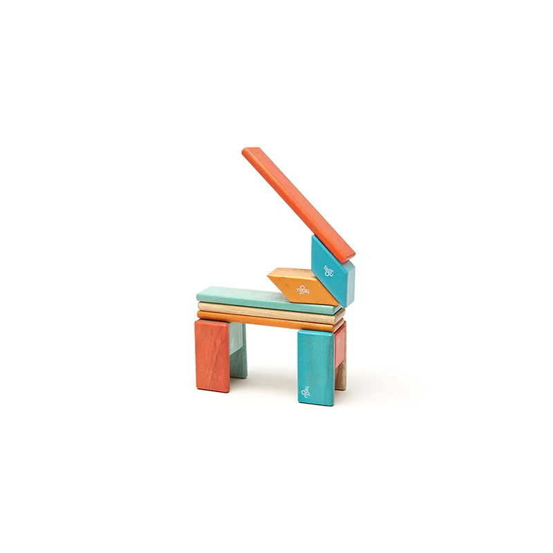 Magnetic Block Set 14 Pc Set - Sunset by Tegu - Image 2