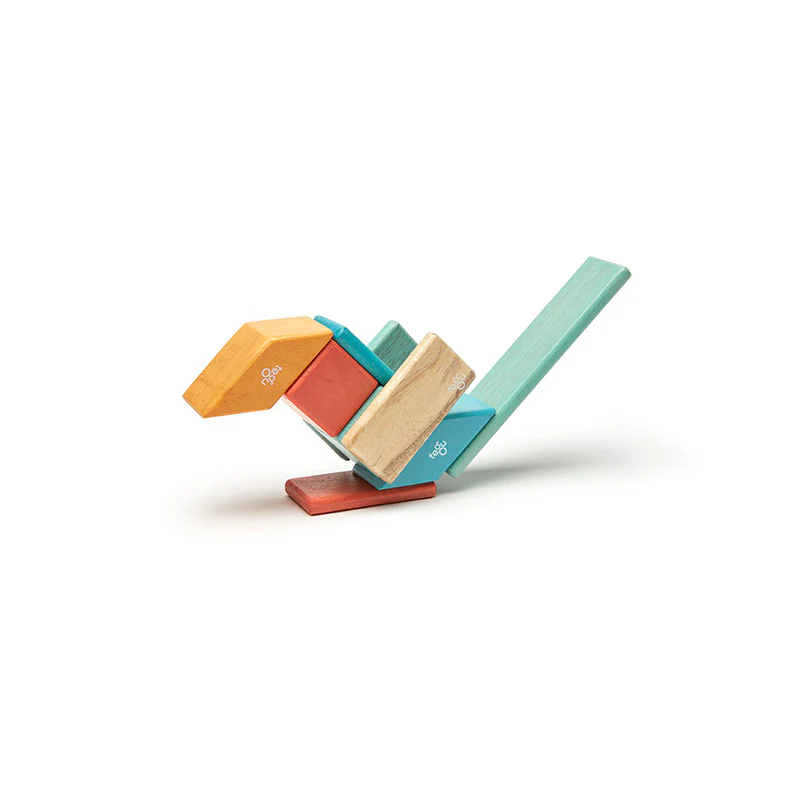 Magnetic Block Set 14 Pc Set - Sunset by Tegu - Image 3