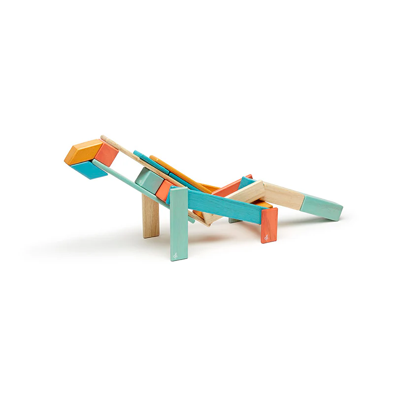 Magnetic Block Set 24 Pc Set - Sunset by Tegu - Image 2