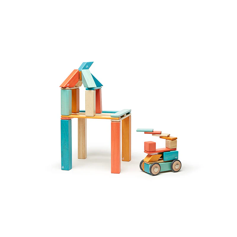 Magnetic Block Set 42 Pc Set - Sunset by Tegu - Image 2