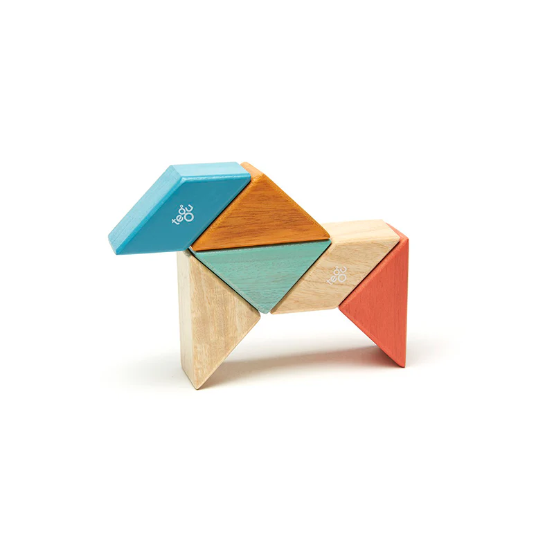 Magnetic Block Set 6 Pc Prism Pocket Pouch - Sunset by Tegu - Image 2