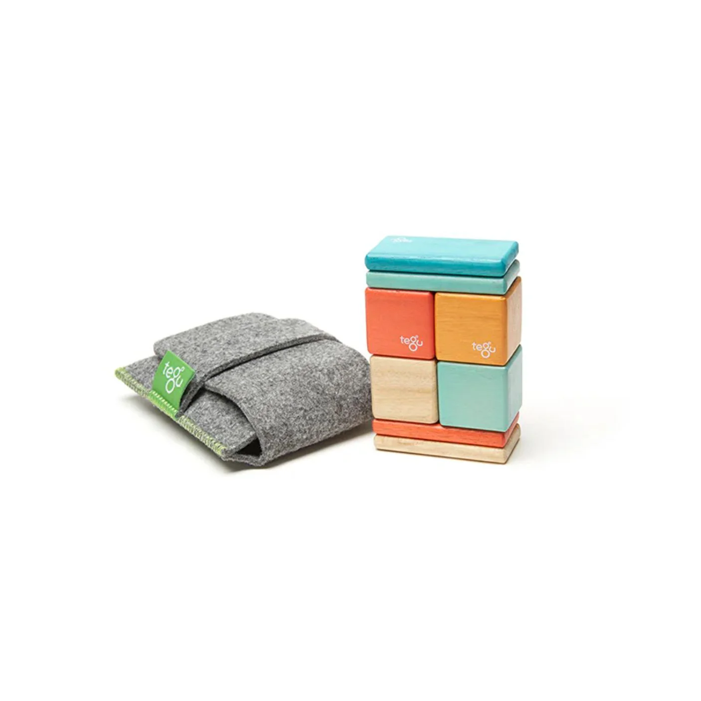 Magnetic Block Set 8 Pc Original Pocket Pouch - Sunset by Tegu