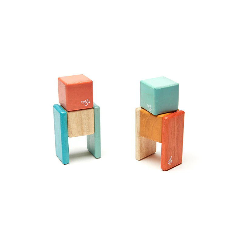 Magnetic Block Set 8 Pc Original Pocket Pouch - Sunset by Tegu - Image 2