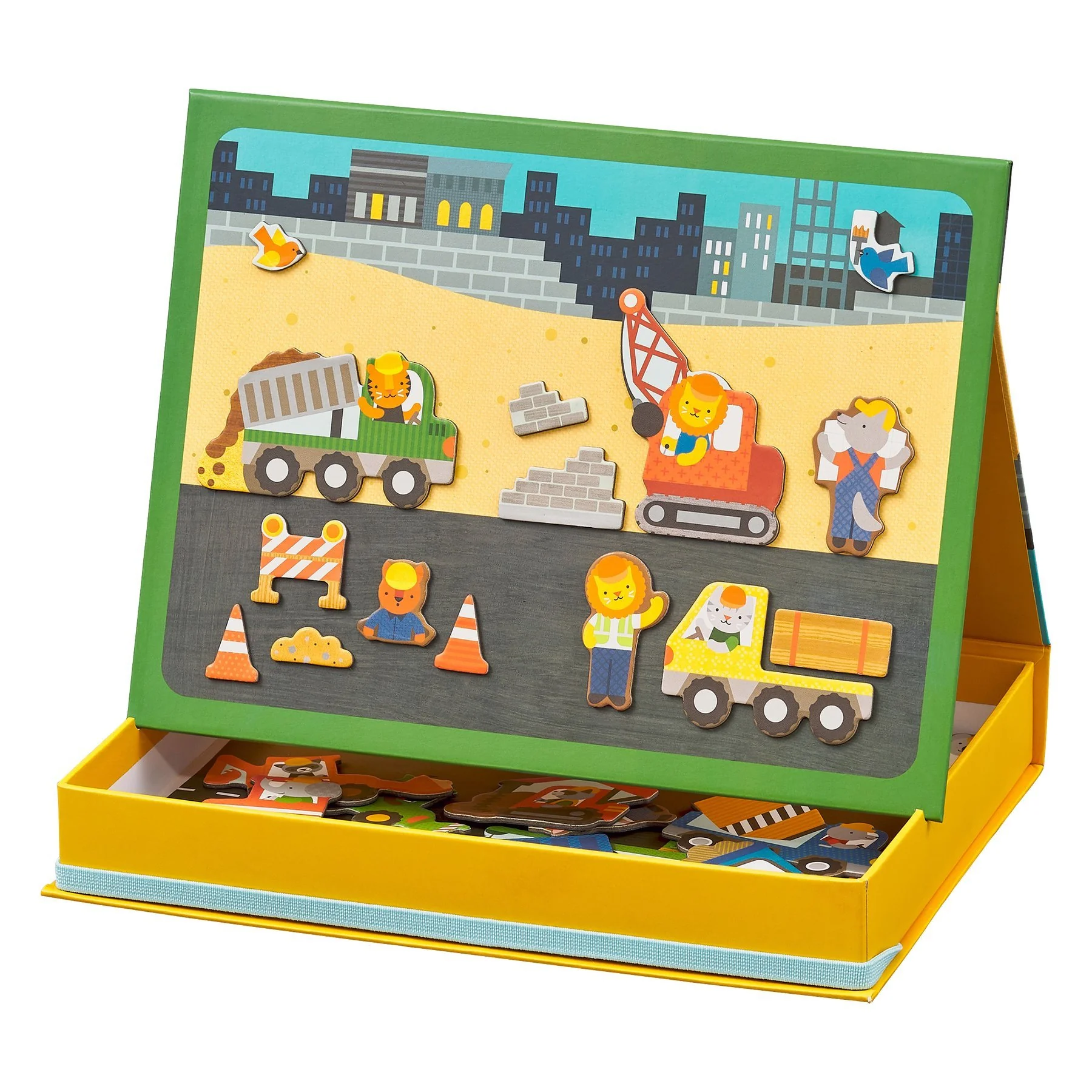 Magnetic Play Scene - Construction Site by Petit Collage - Image 2