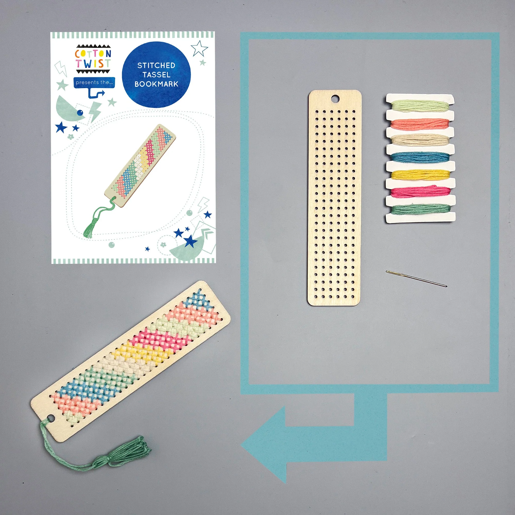 Make Your Own Stitched Tassel Bookmark Kit by Cotton Twist - Image 3