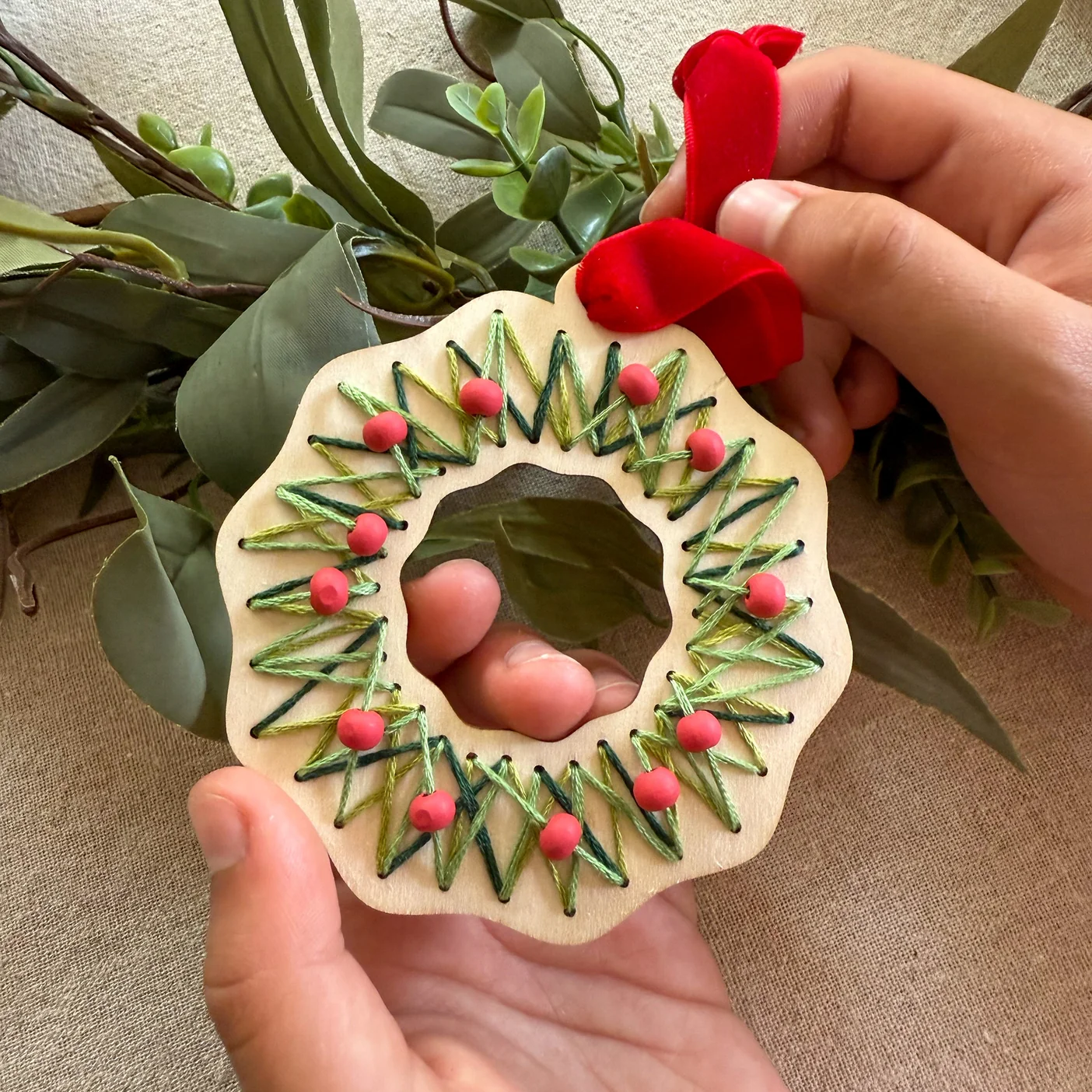 Make Your Own Stitched Wreath Decoration by Cotton Twist - Image 5