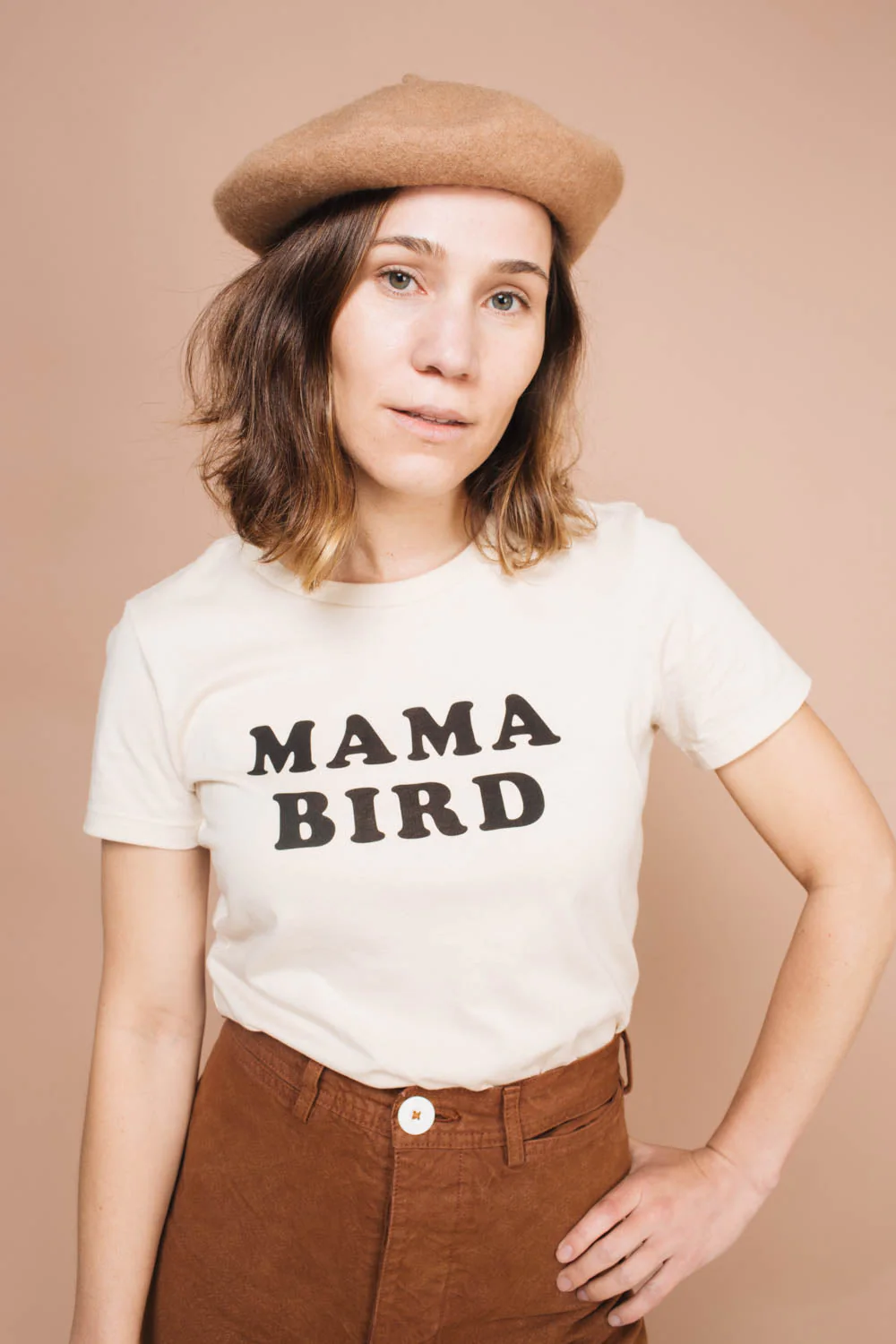 Mama Bird T-Shirt - Cream by The Bee & The Fox - Image 2