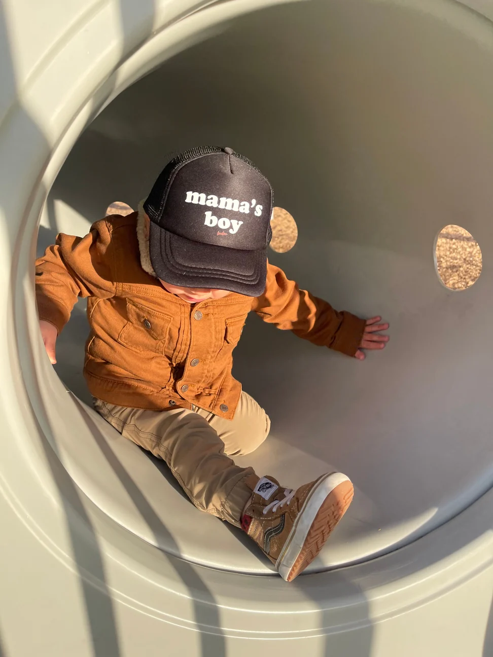 Mama's Boy Trucker Hat - Black by Bubu - Image 2