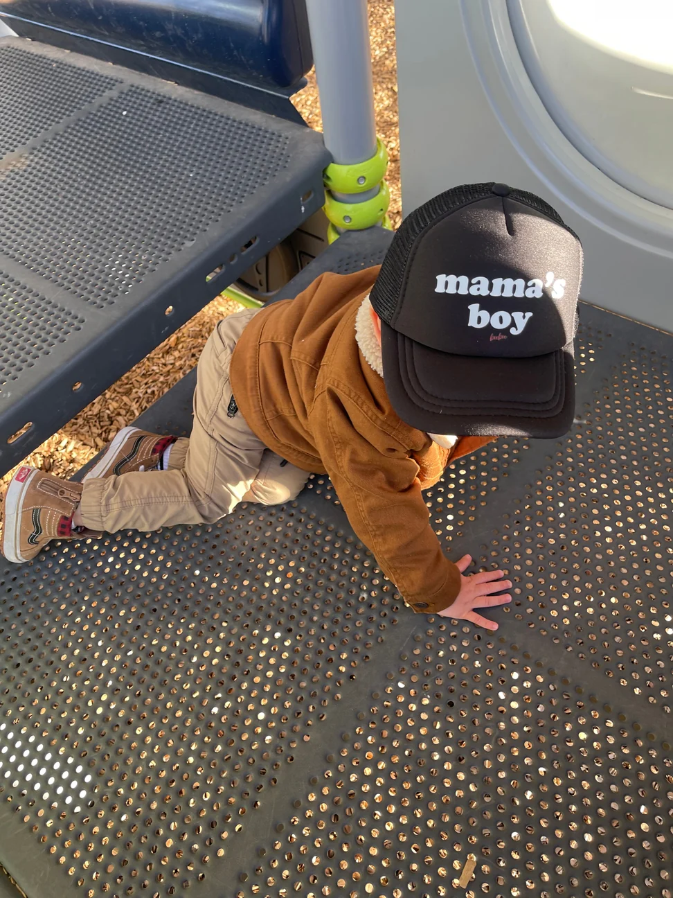 Mama's Boy Trucker Hat - Black by Bubu - Image 3