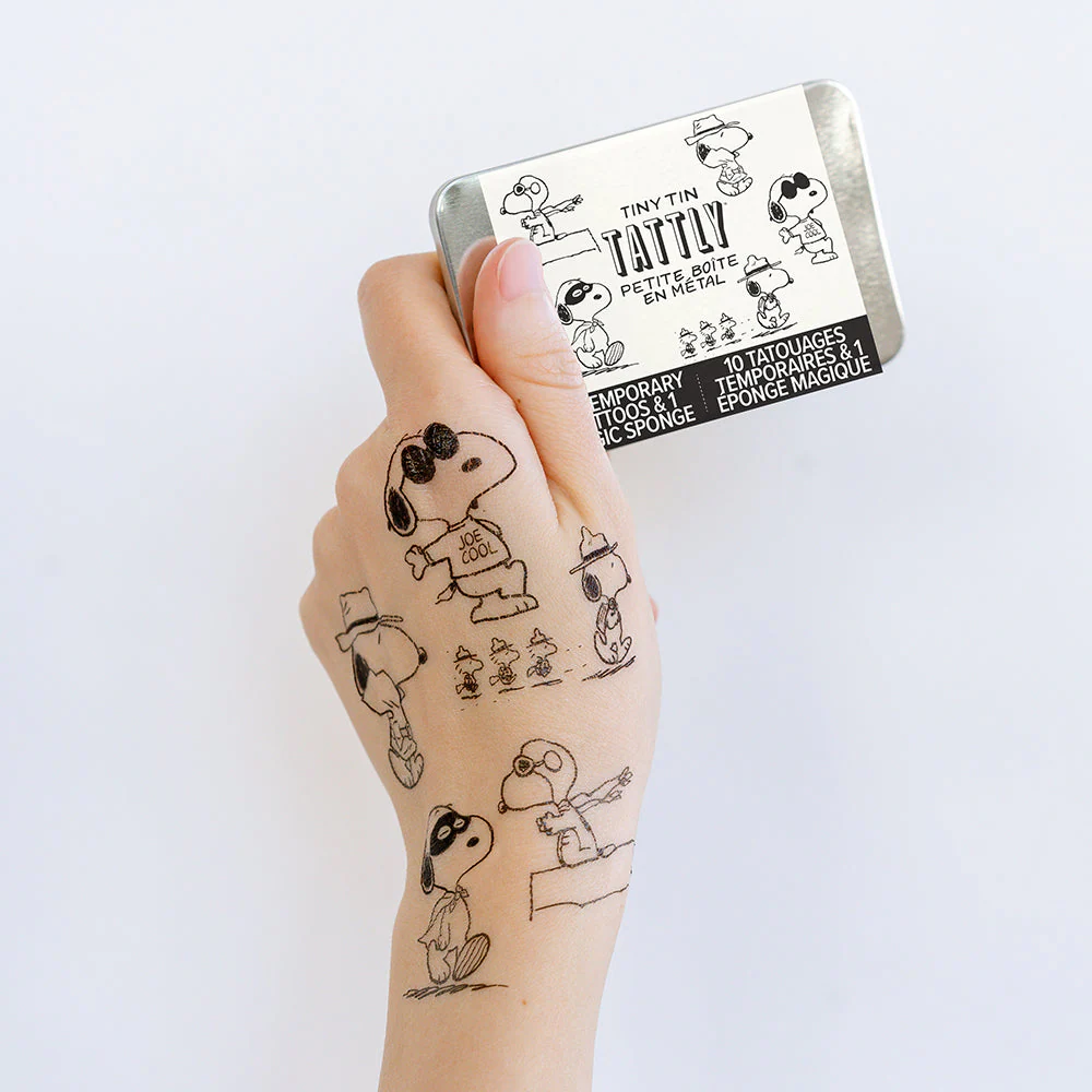 Many Faces of Snoopy Tattoo Tin by Tattly - Image 2