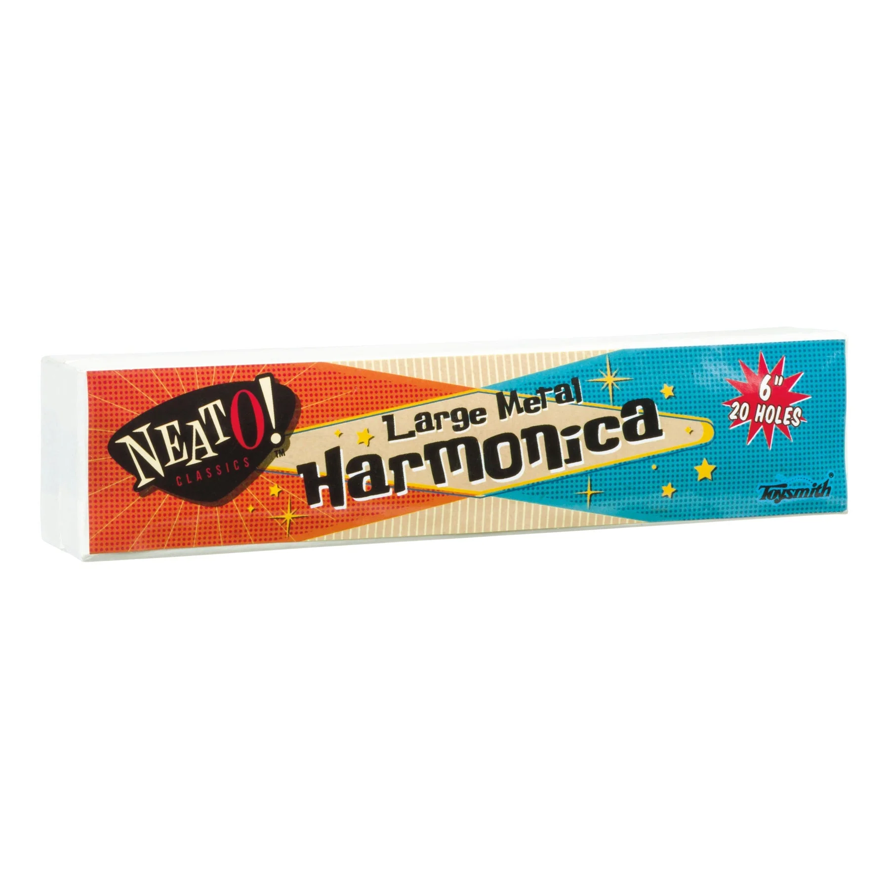 Neato! 6" Metal Harmonica with Case (1 Unit Assorted) by Toysmith - Image 2