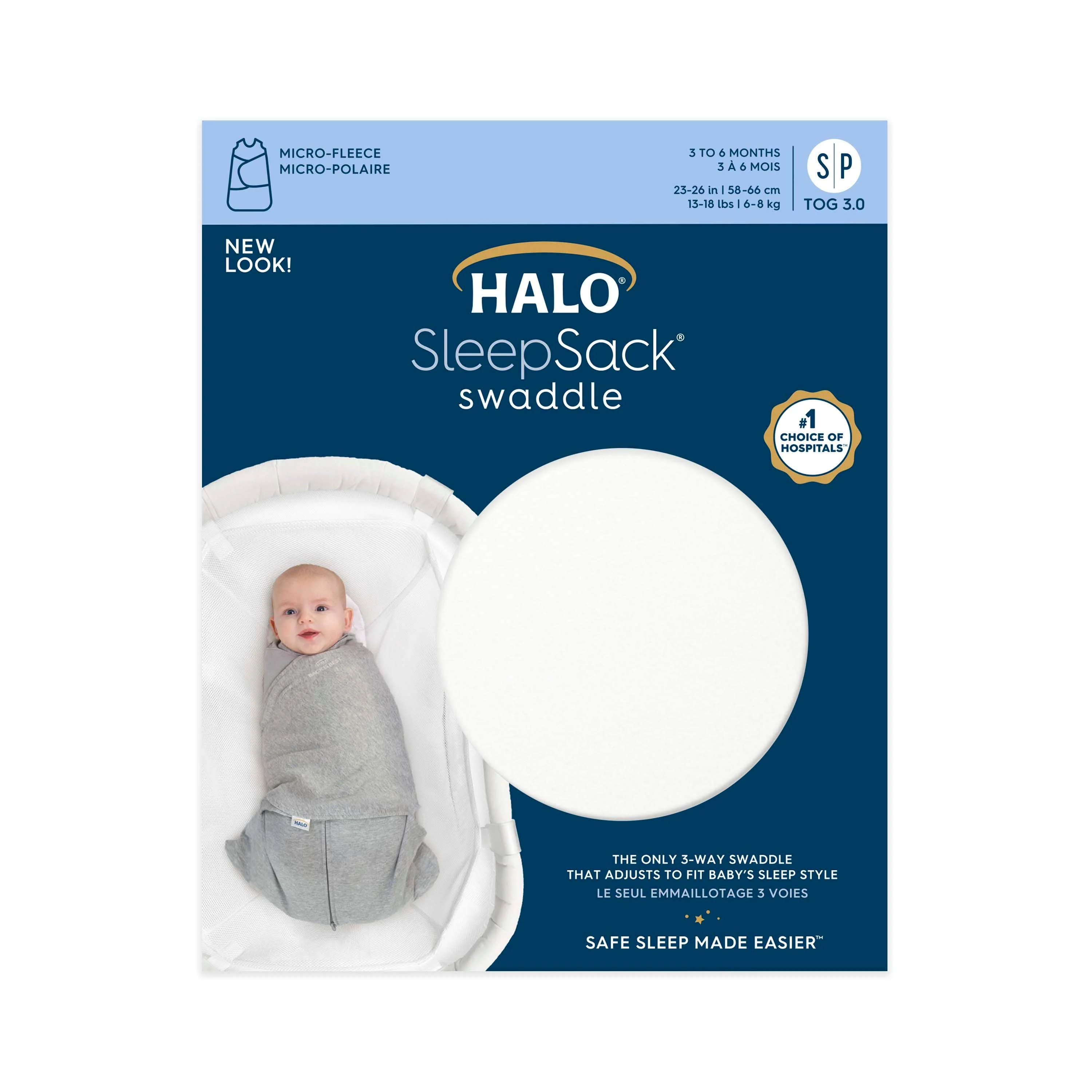 Micro Fleece SleepSack Swaddle - Cream by Halo - Image 10