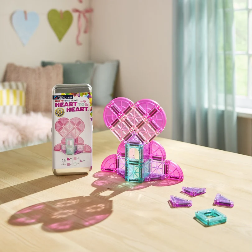 microMAGS 26-Piece Heart to Heart Travel Set by Magna-Tiles - Image 2