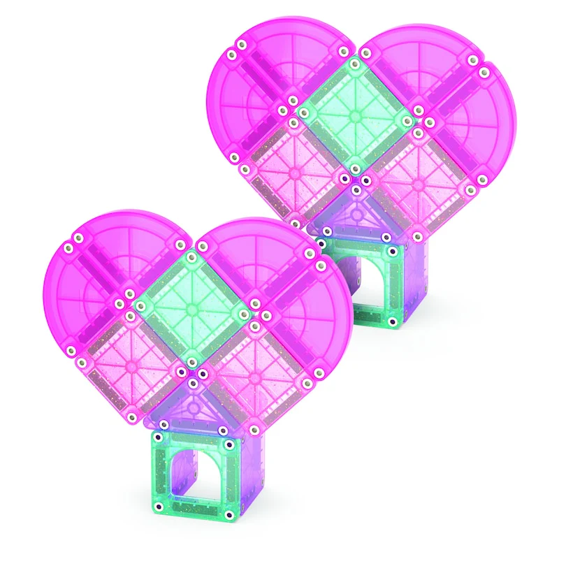 microMAGS 26-Piece Heart to Heart Travel Set by Magna-Tiles - Image 7