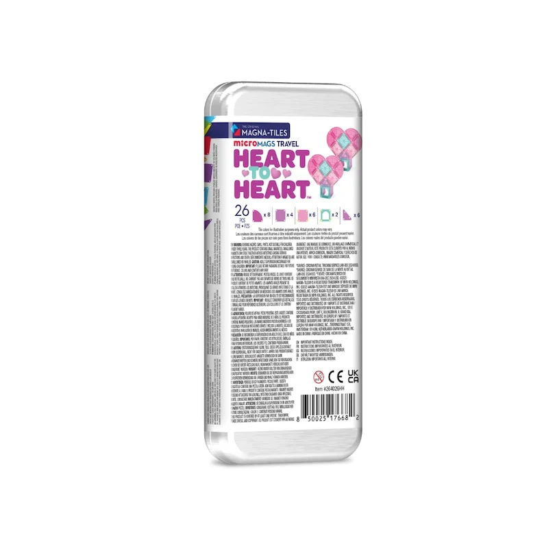 microMAGS 26-Piece Heart to Heart Travel Set by Magna-Tiles - Image 8