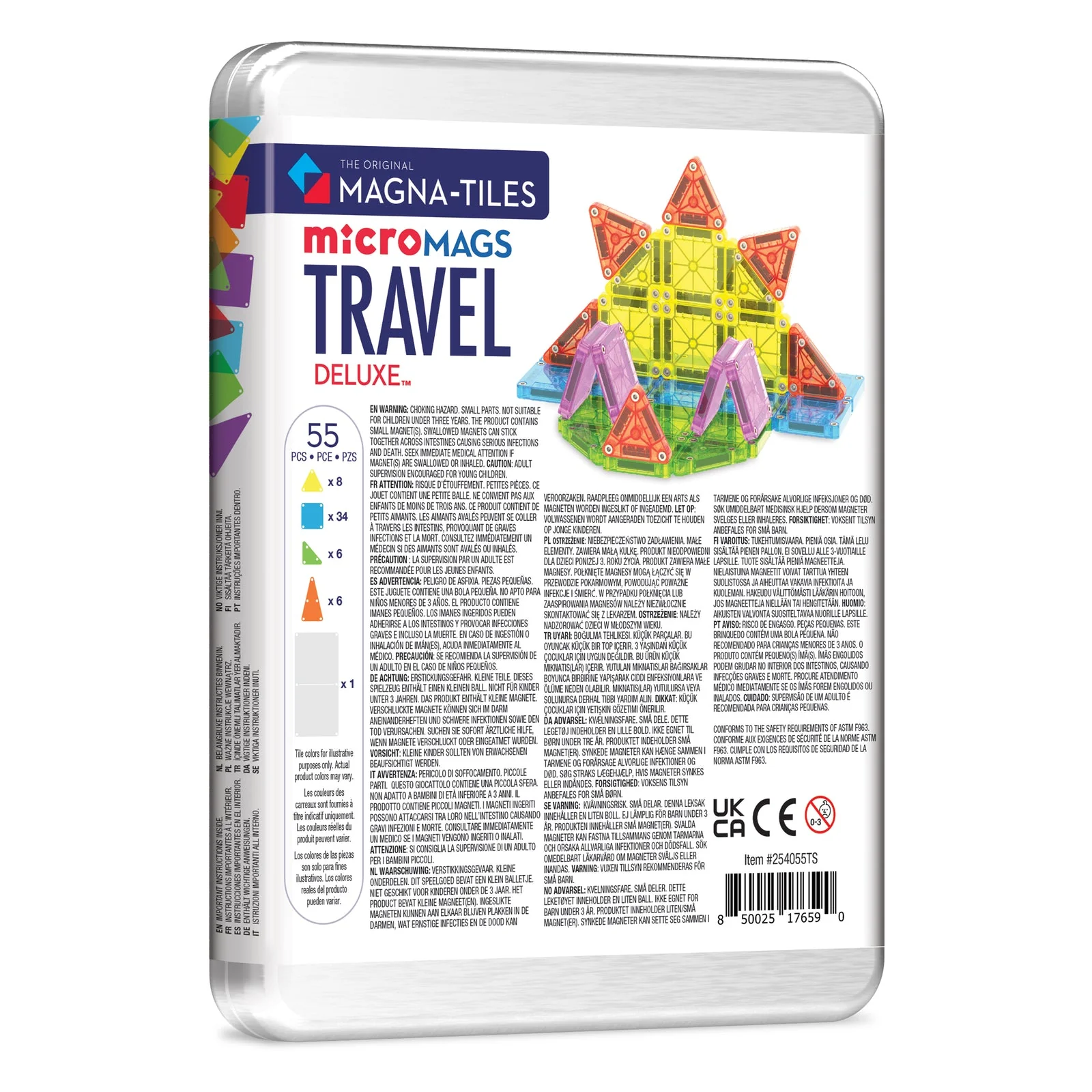 microMAGS 55 Piece Deluxe Travel Set by Magna-Tiles - Image 8