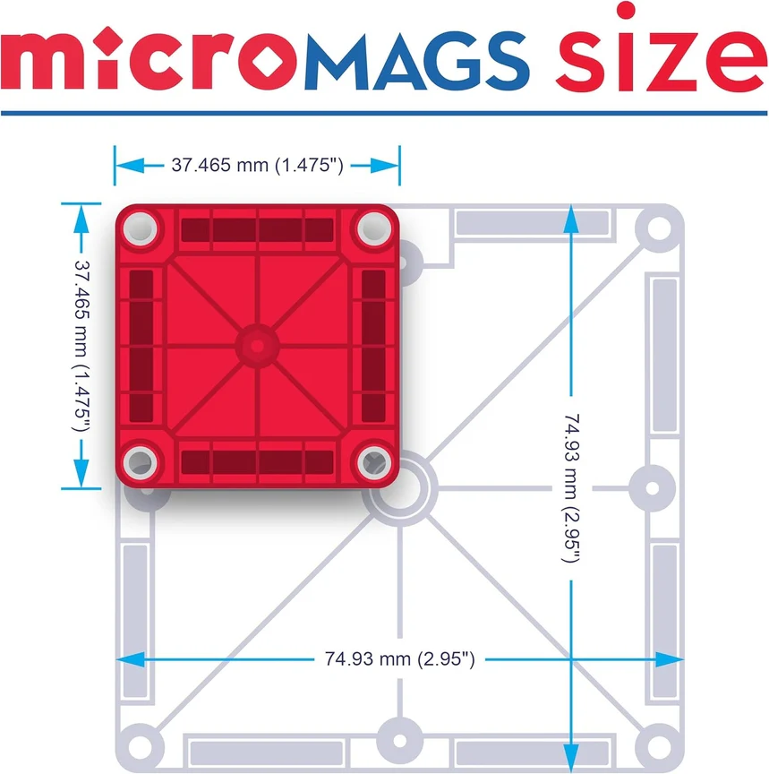 microMAGS 70-Piece Deluxe Set by Magna-Tiles - Image 7