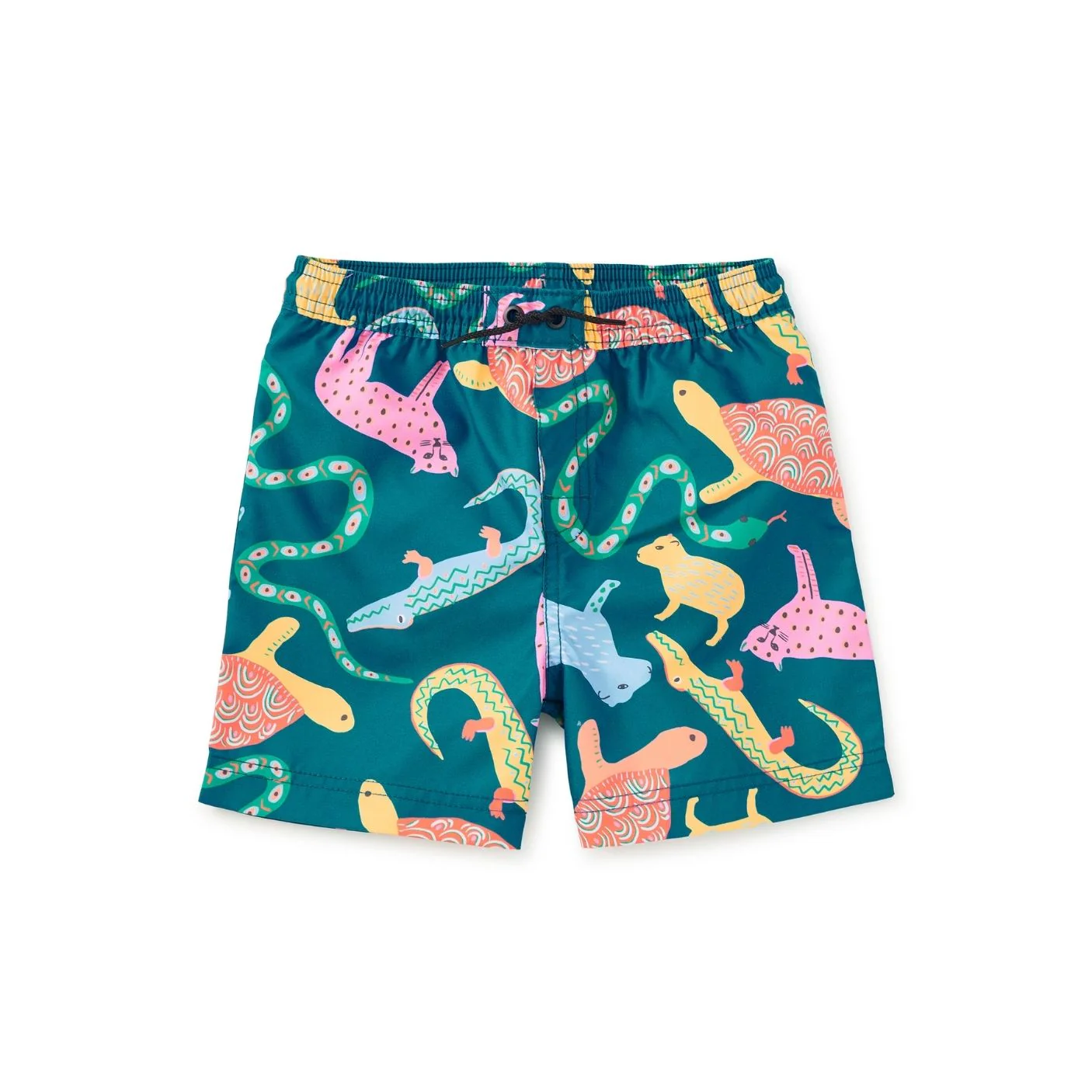 Mid-Length Swim Trunks - Brazilian Folk Animals by Tea Collection - FINAL SALE