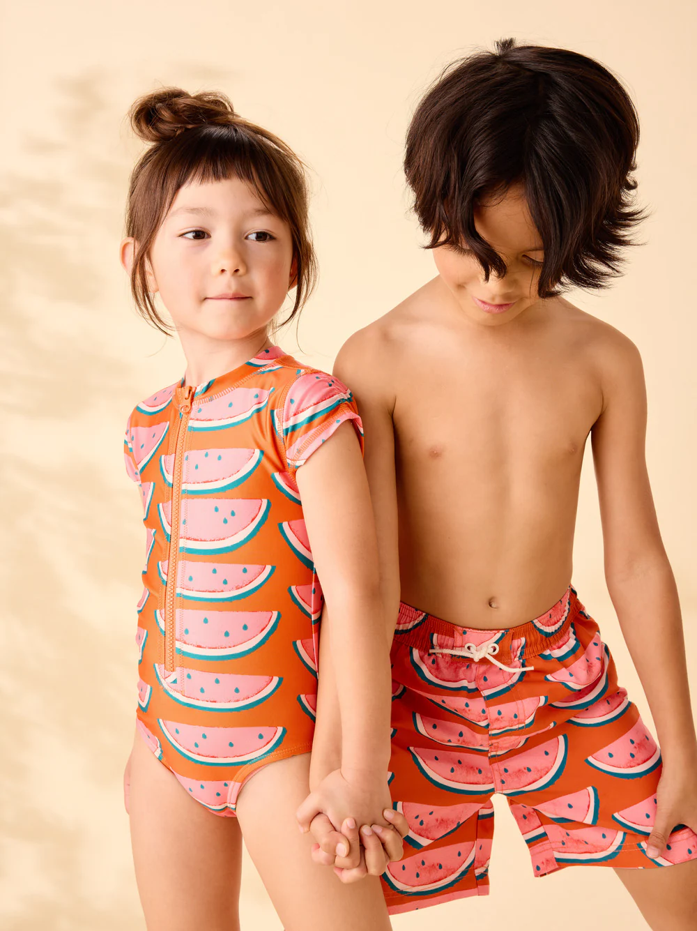 Mid-Length Swim Trunks - Watermelon Slices by Tea Collection - Image 4