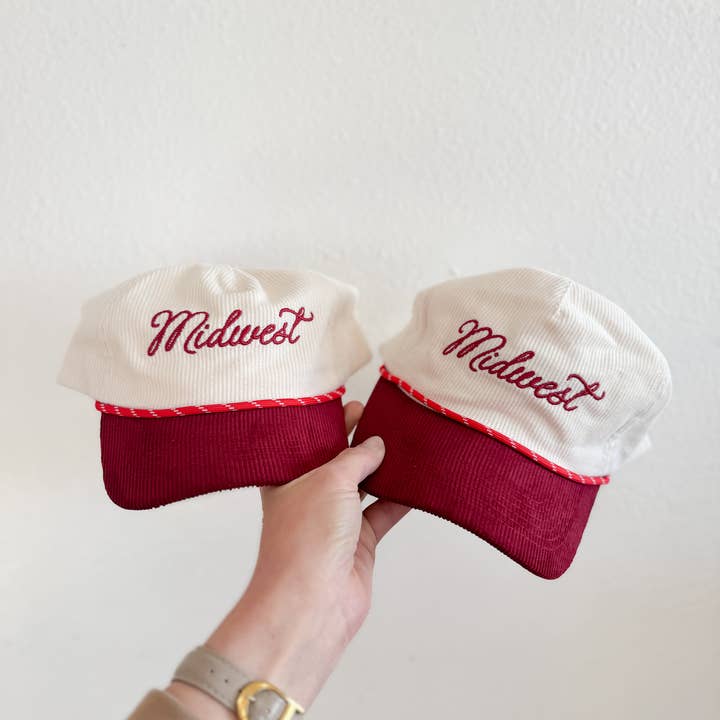 Midwest Embroidered Corduroy Cap by Polished Prints - Image 3