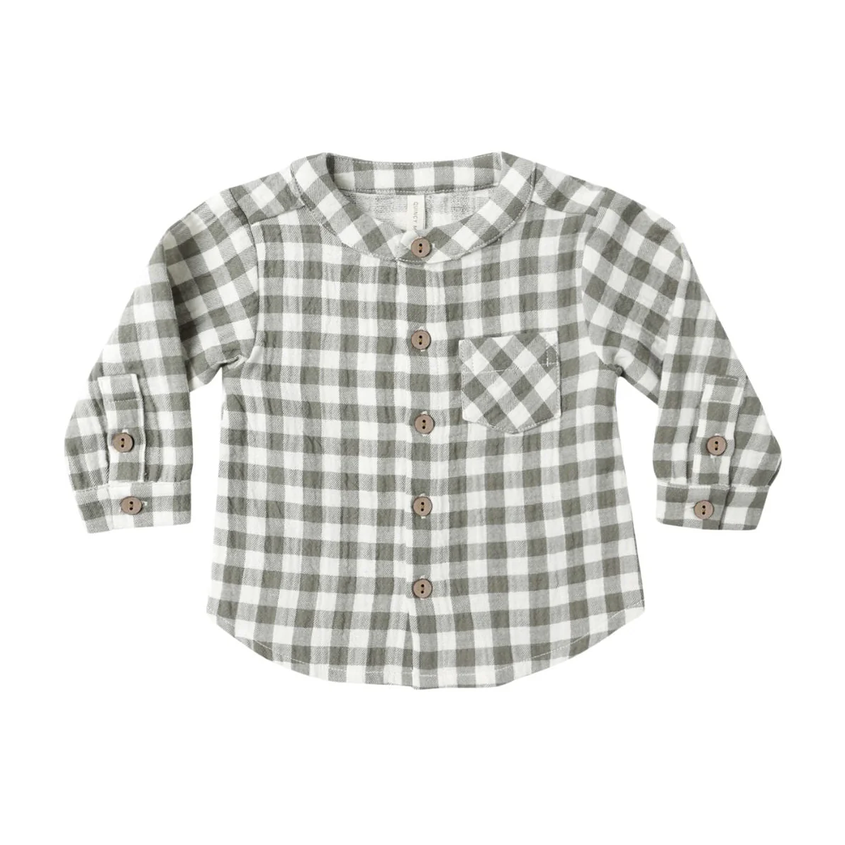 Milo Shirt - Forest Check by Quincy Mae - FINAL SALE