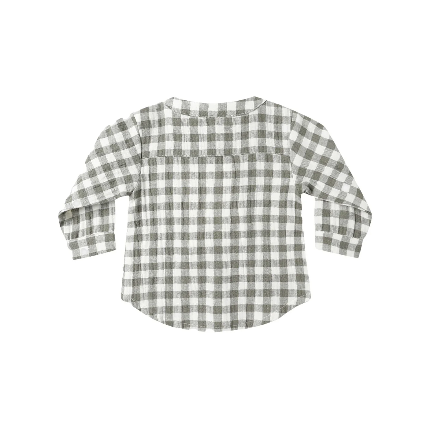 Milo Shirt - Forest Check by Quincy Mae - FINAL SALE - Image 7
