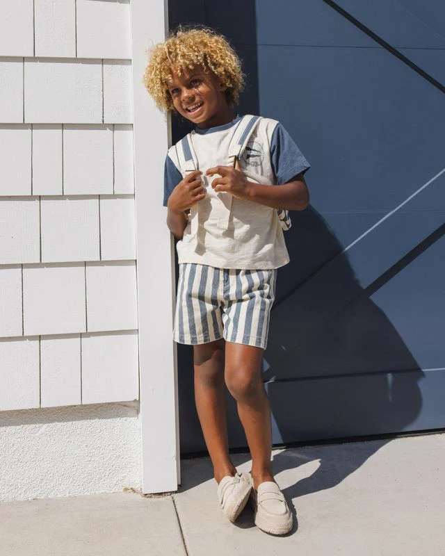Mini Backpack - Navy Stripe by Rylee + Cru - Image 5
