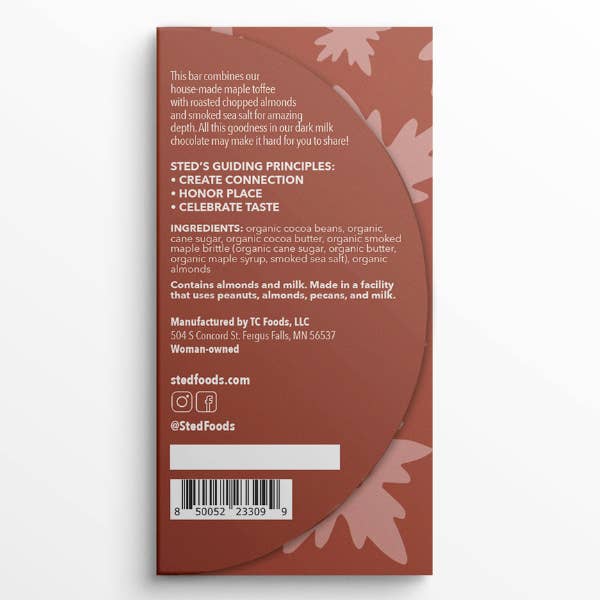 Mini Chocolate Bar - Almond Maple Brittle by Sted Foods - Image 4