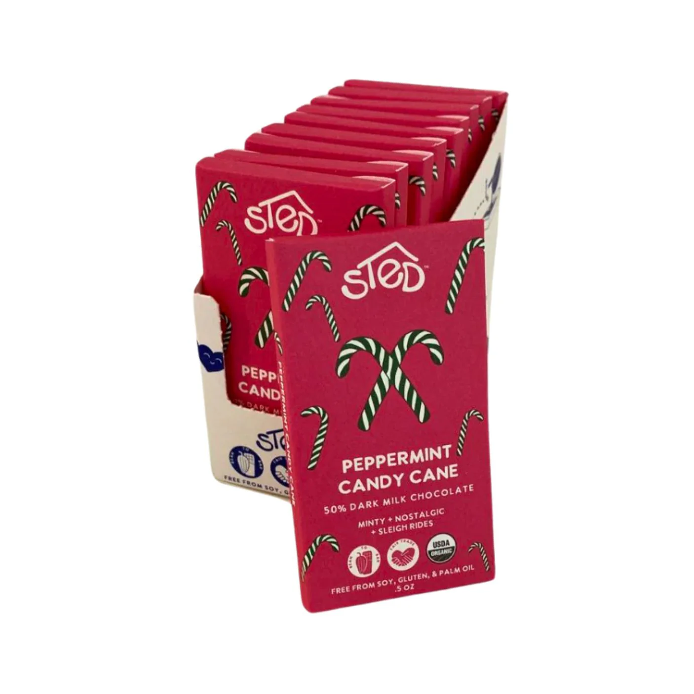Mini Chocolate Bar - Peppermint Candy Cane by Sted Foods - Image 2
