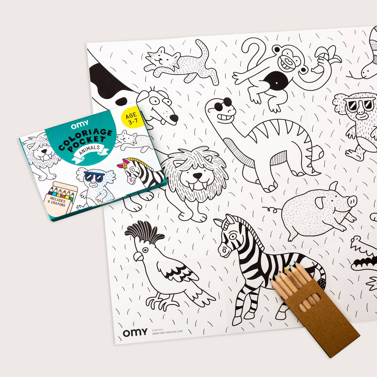 Mini Coloring Set - Animals by OMY - Image 3