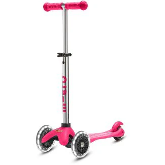 Mini Deluxe LED Scooter - Pink by Micro Kickboard - Image 2