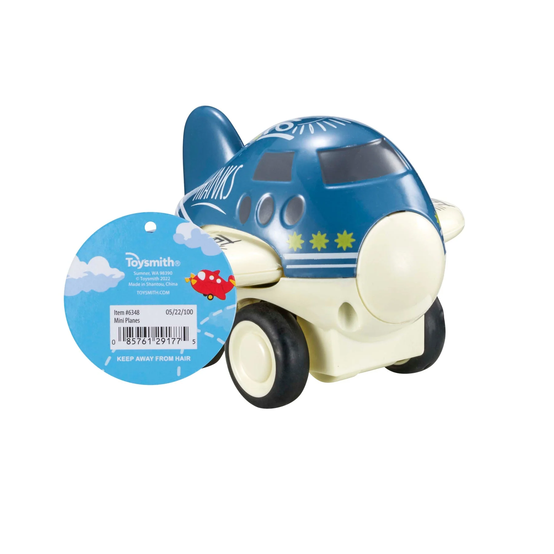 Mini Diecast Pull Back Plane (1 Unit Assorted) by Toysmith - Image 3