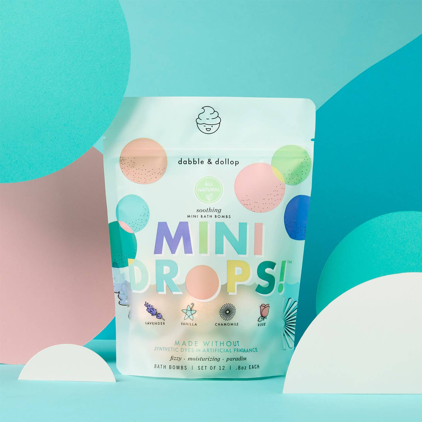 Mini Drops Bath Bombs - All-Natural Soothing Scents by Dabble & Dollop - Image 3