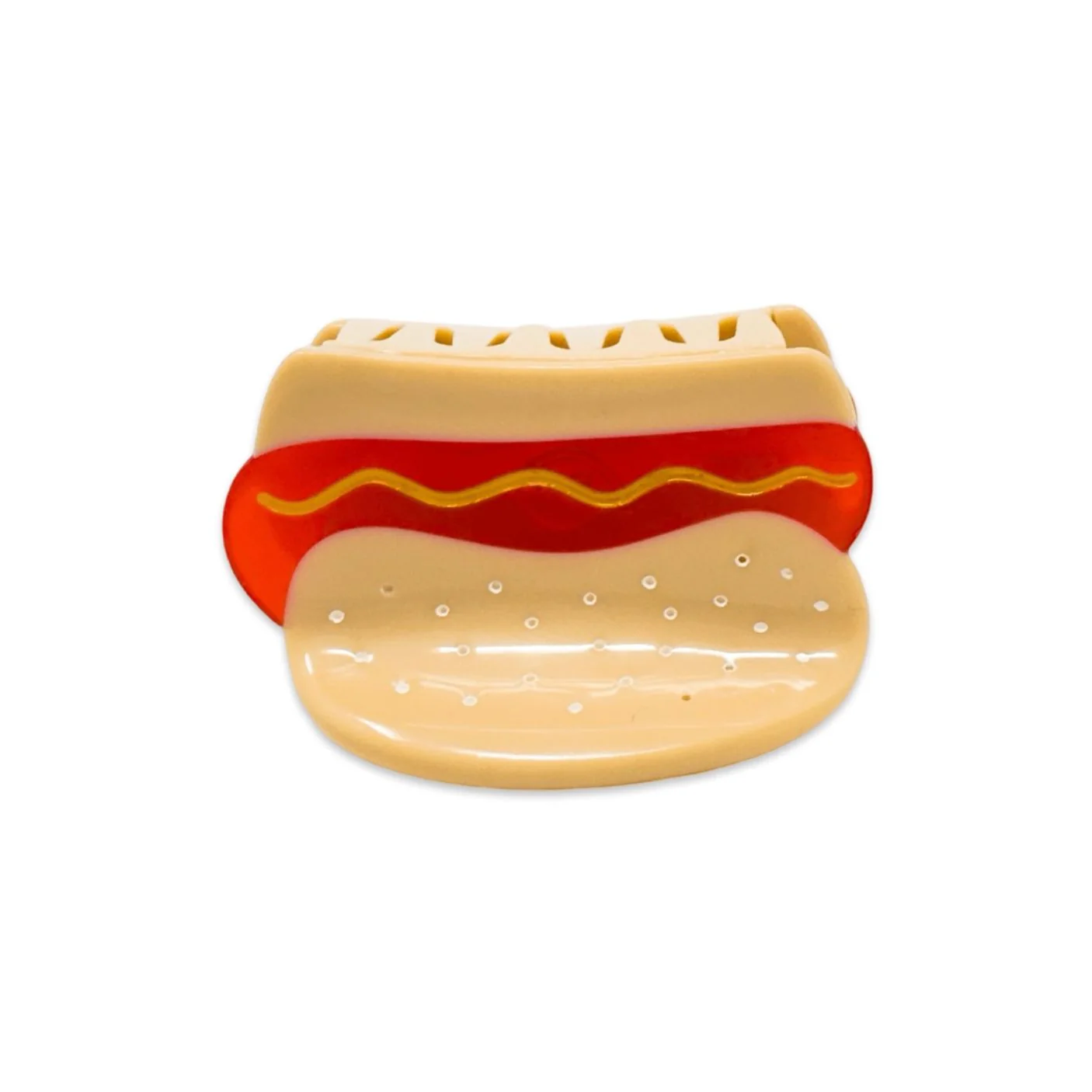Mini Hot Dog Hair Claw Clip by Jenny Lemons