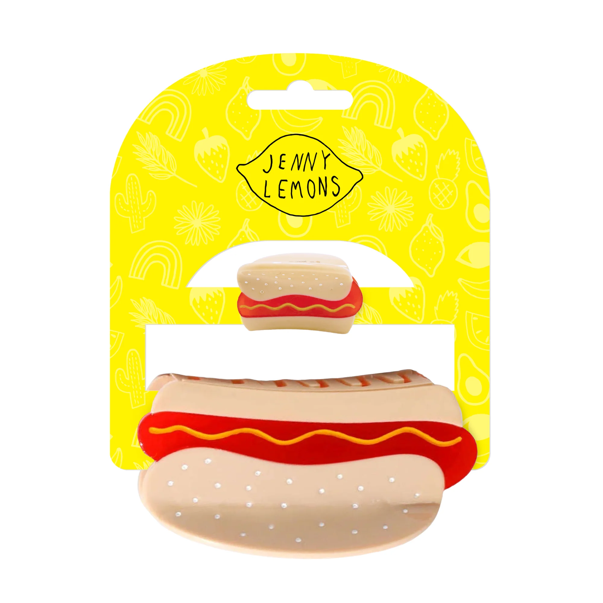 Mini & Me Hair Claw Clip Set - Hot Dog by Jenny Lemons