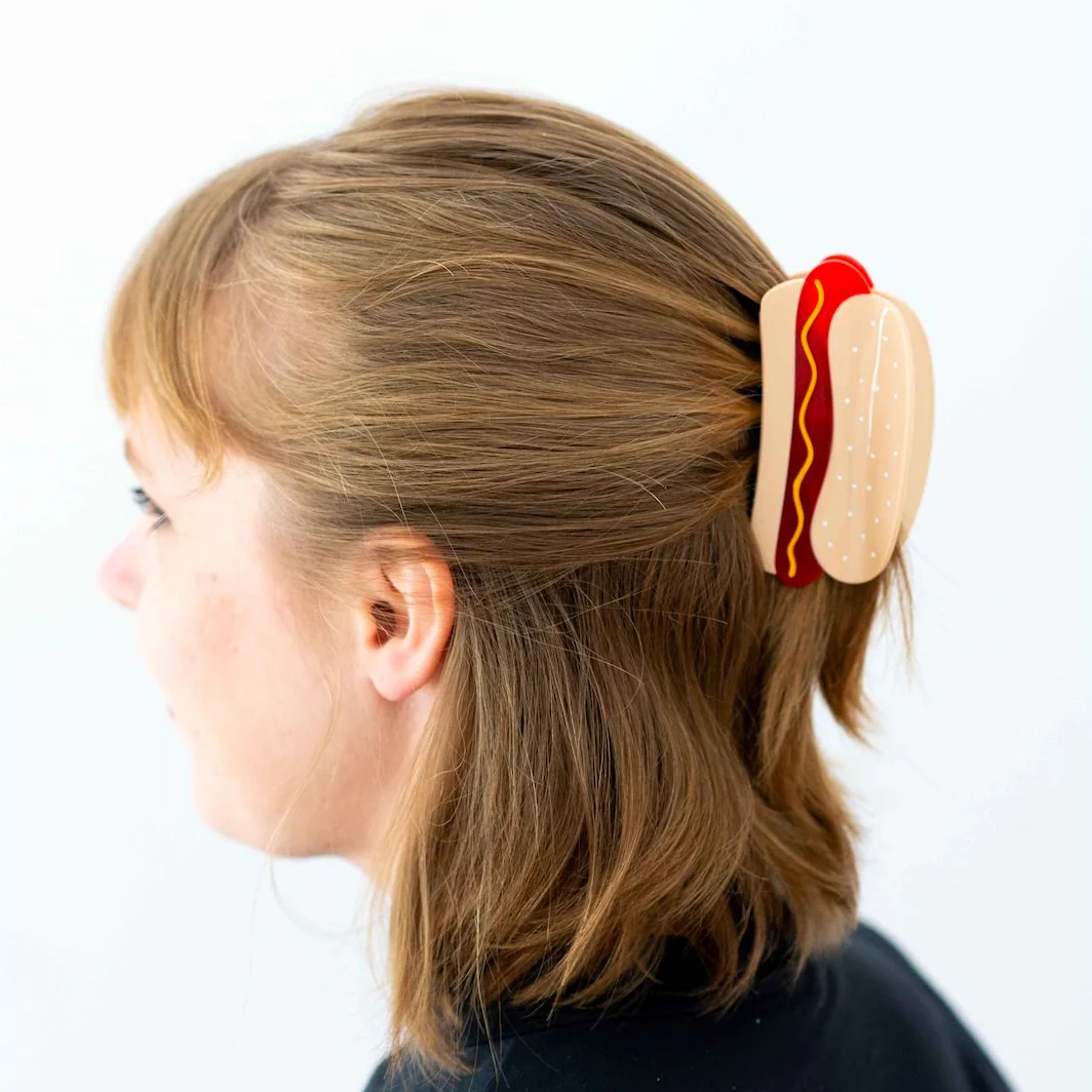 Mini & Me Hair Claw Clip Set - Hot Dog by Jenny Lemons - Image 2