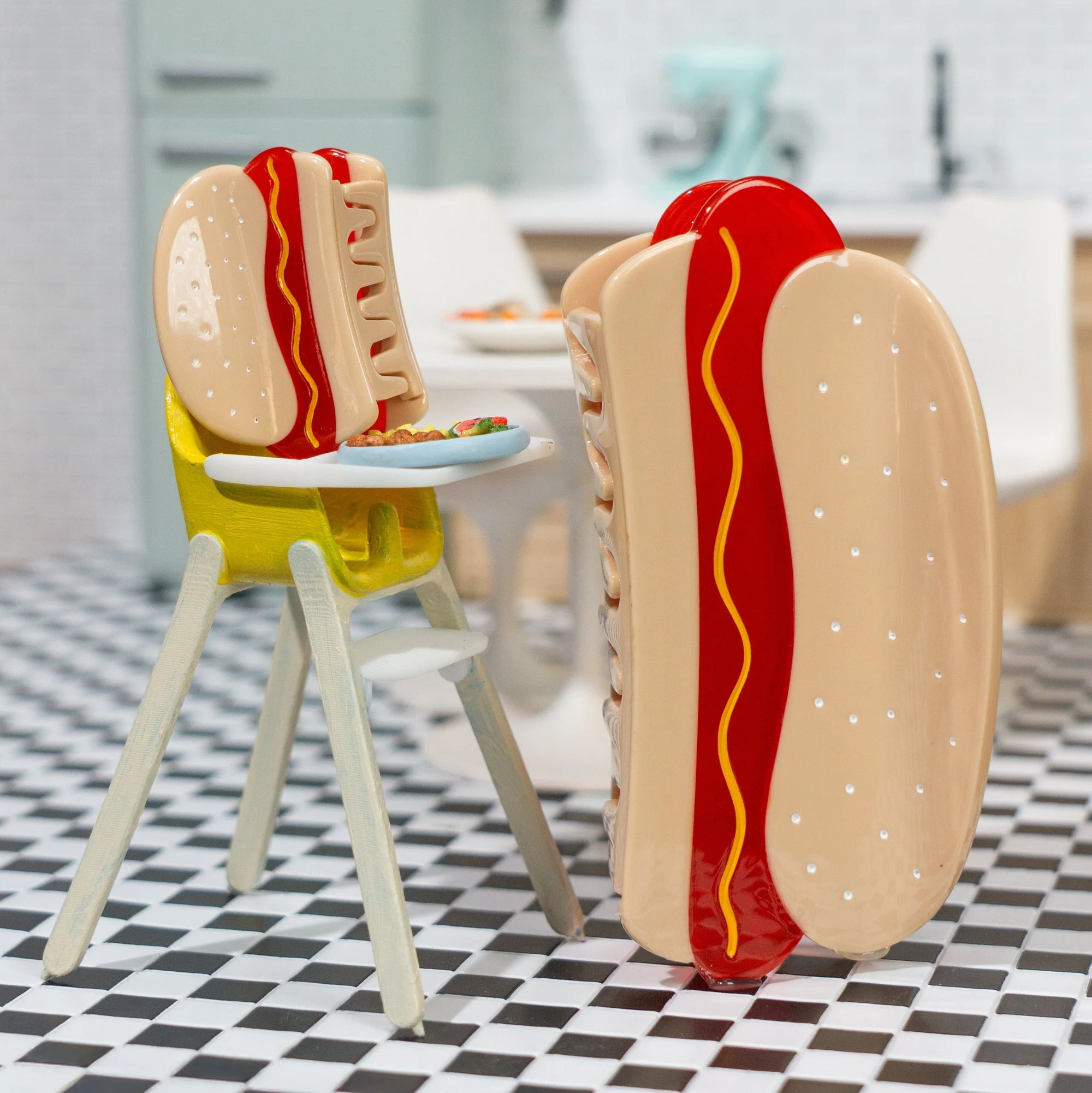 Mini & Me Hair Claw Clip Set - Hot Dog by Jenny Lemons - Image 4