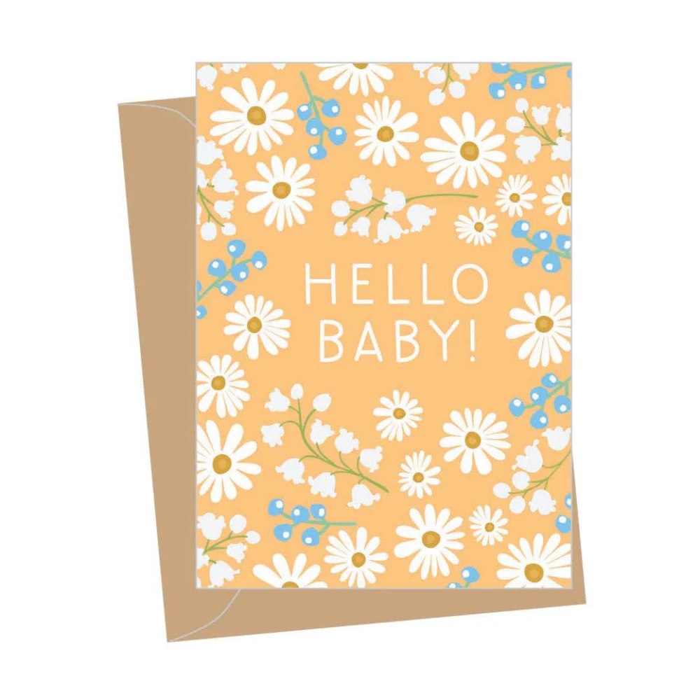 Mini New Baby White Daisies Card by Apartment 2 Cards