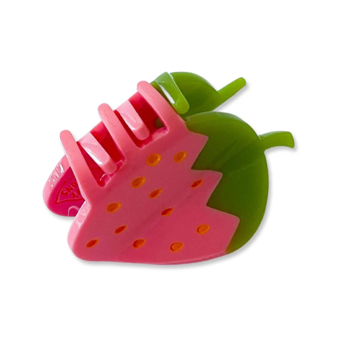 Mini Pink Strawberry Hair Claw Clip by Jenny Lemons - Image 2