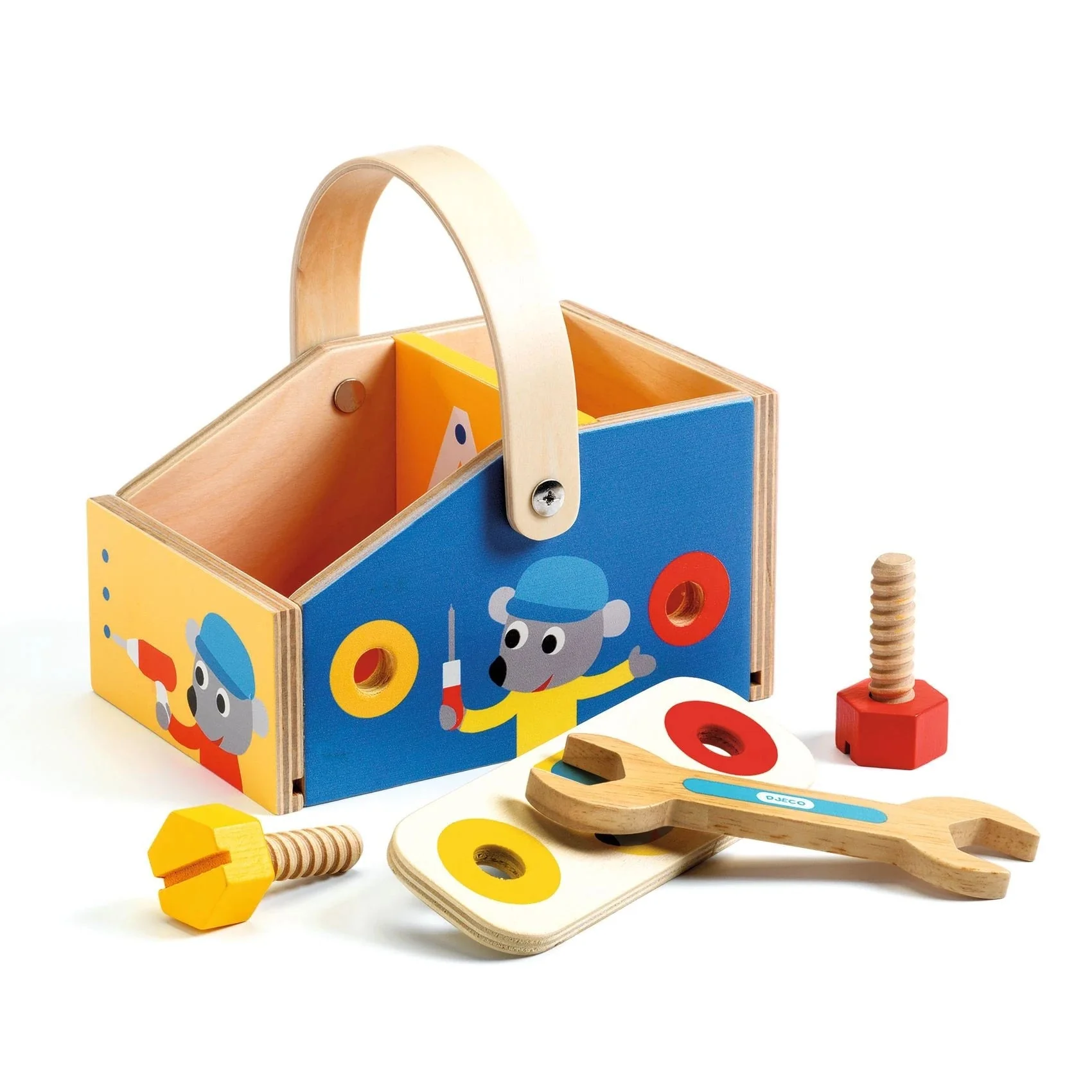 Minibrico Wooden Toolbox Set by Djeco - Image 3
