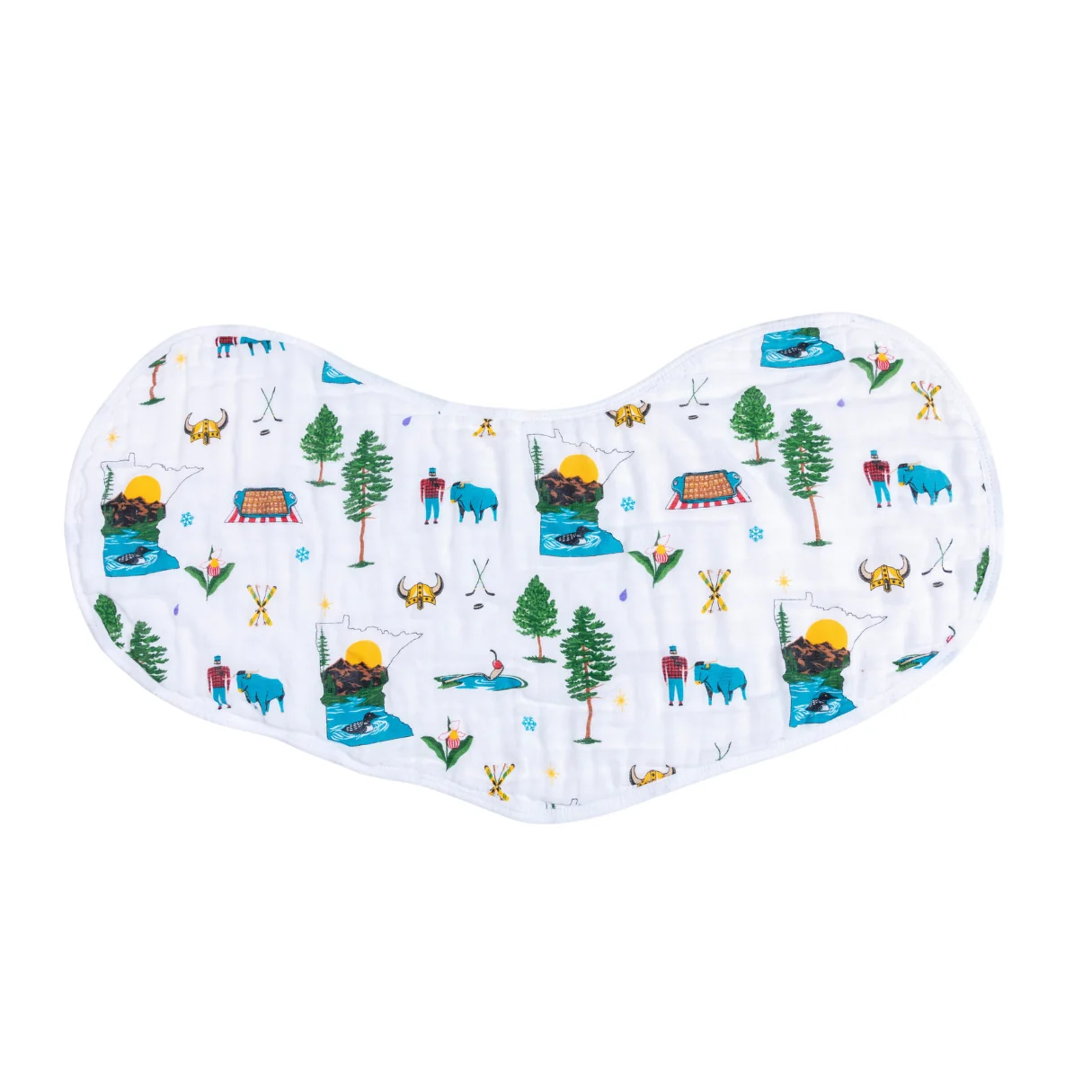 Minnesota Muslin Bib and Burp Cloth Combo by Little Hometown - Image 2